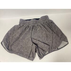 Lululemon Track That Shorts Mid Rise Lined Heather Lux Multi Black Grey 4